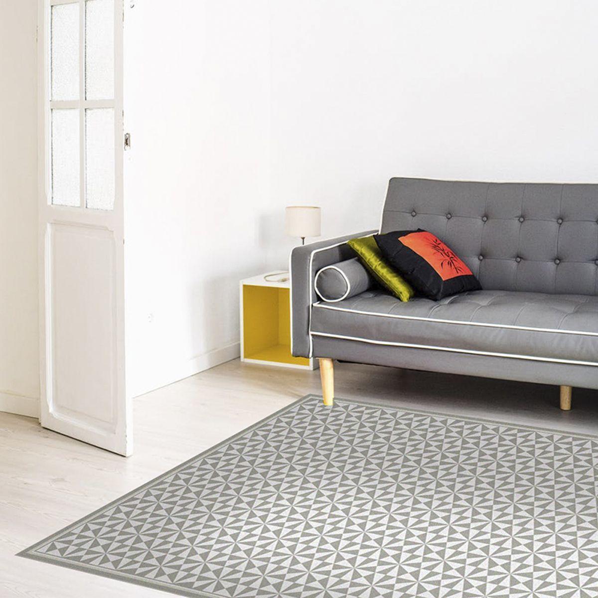 Alfombra Vinílica Living  Pirámide Grey Mist 70x100 cm-7