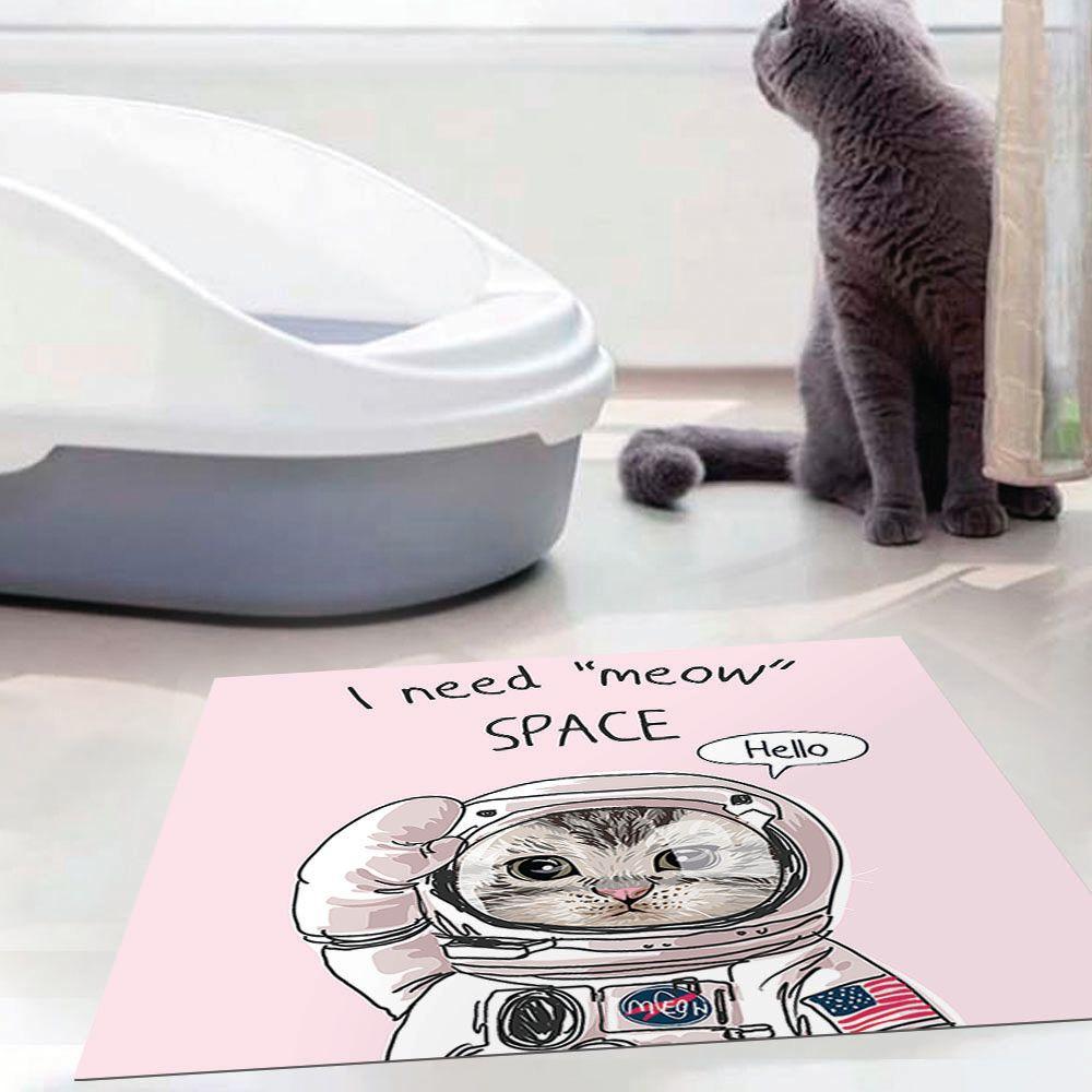Alfombra Vinílica Pet Meow Space  70x70 cm-2