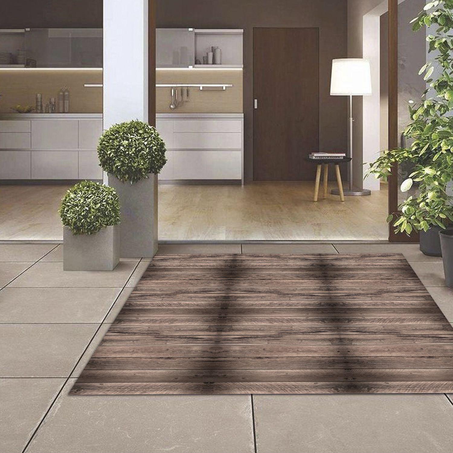 Alfombra Vinílica  Madera Rústica Red Grey 140x160 cm-4