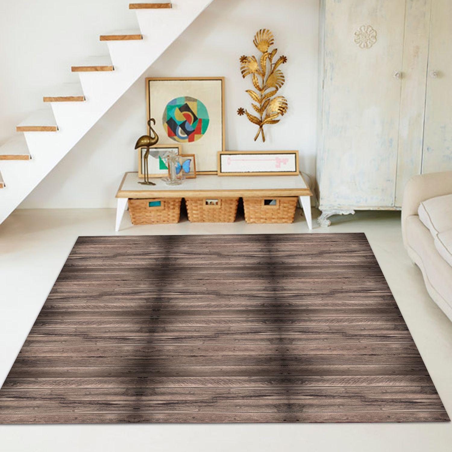 Alfombra Vinílica  Madera Rústica Red Grey 140x160 cm-8