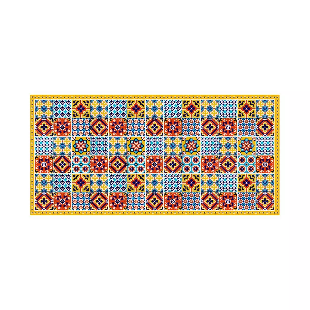 Alfombra Vinílica Cocina Baldosa Portuguesa 50x70 cm-9