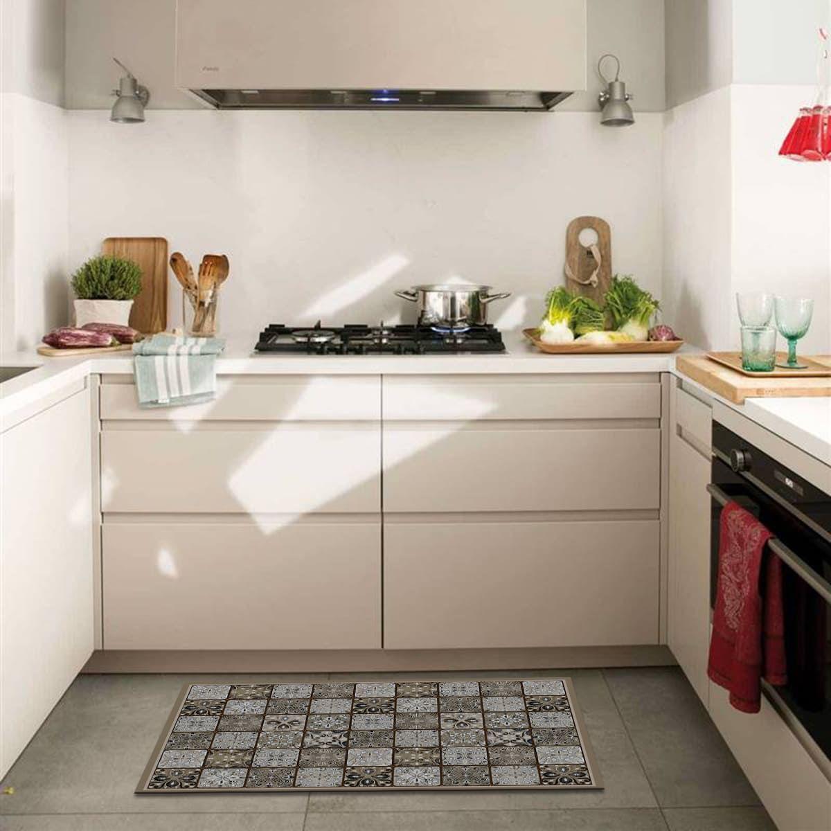 Alfombra Vinílica Cocina Baldosa Ligure 140x180 cm-2