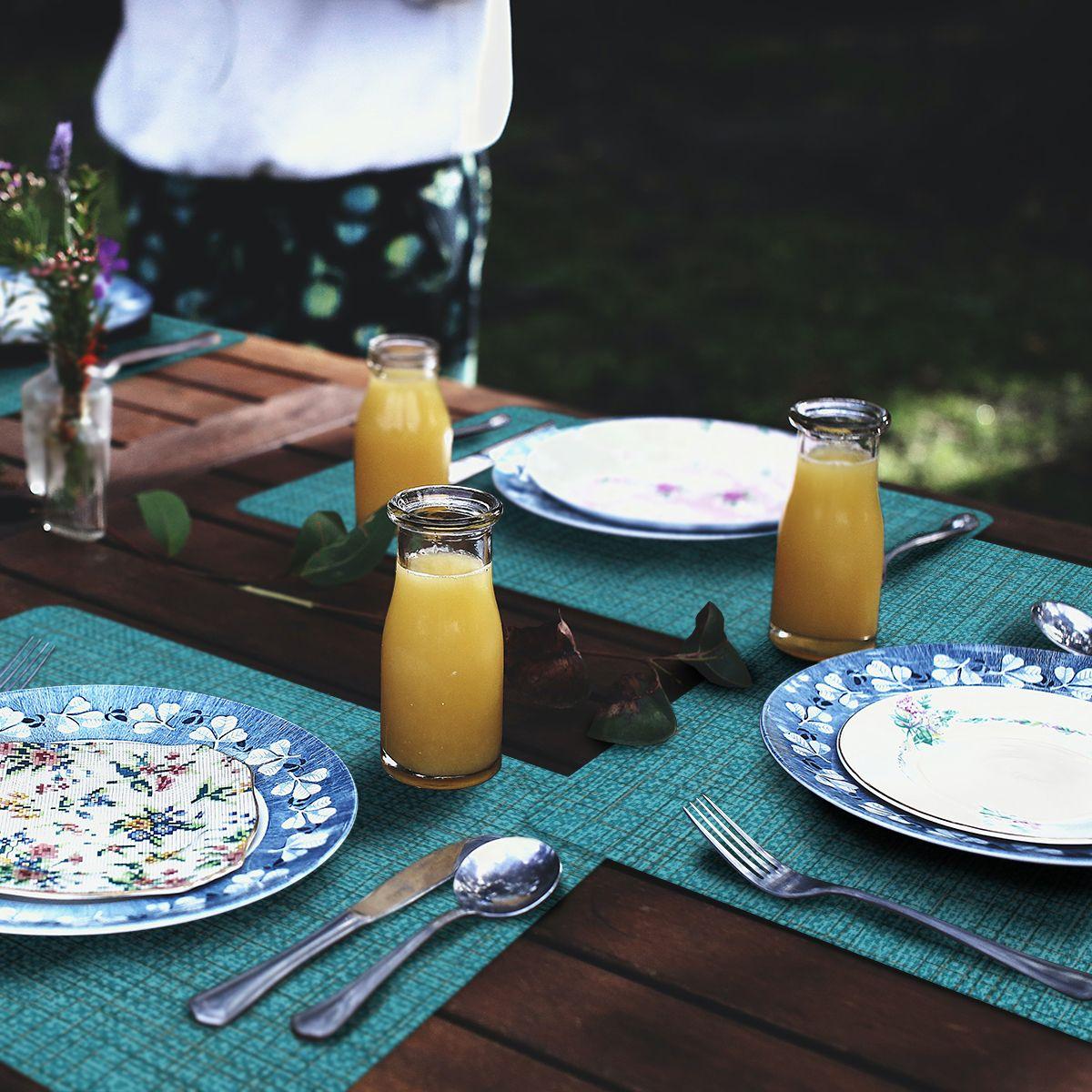 Set 4 Individuales Luxe Aqua Rectangular-1