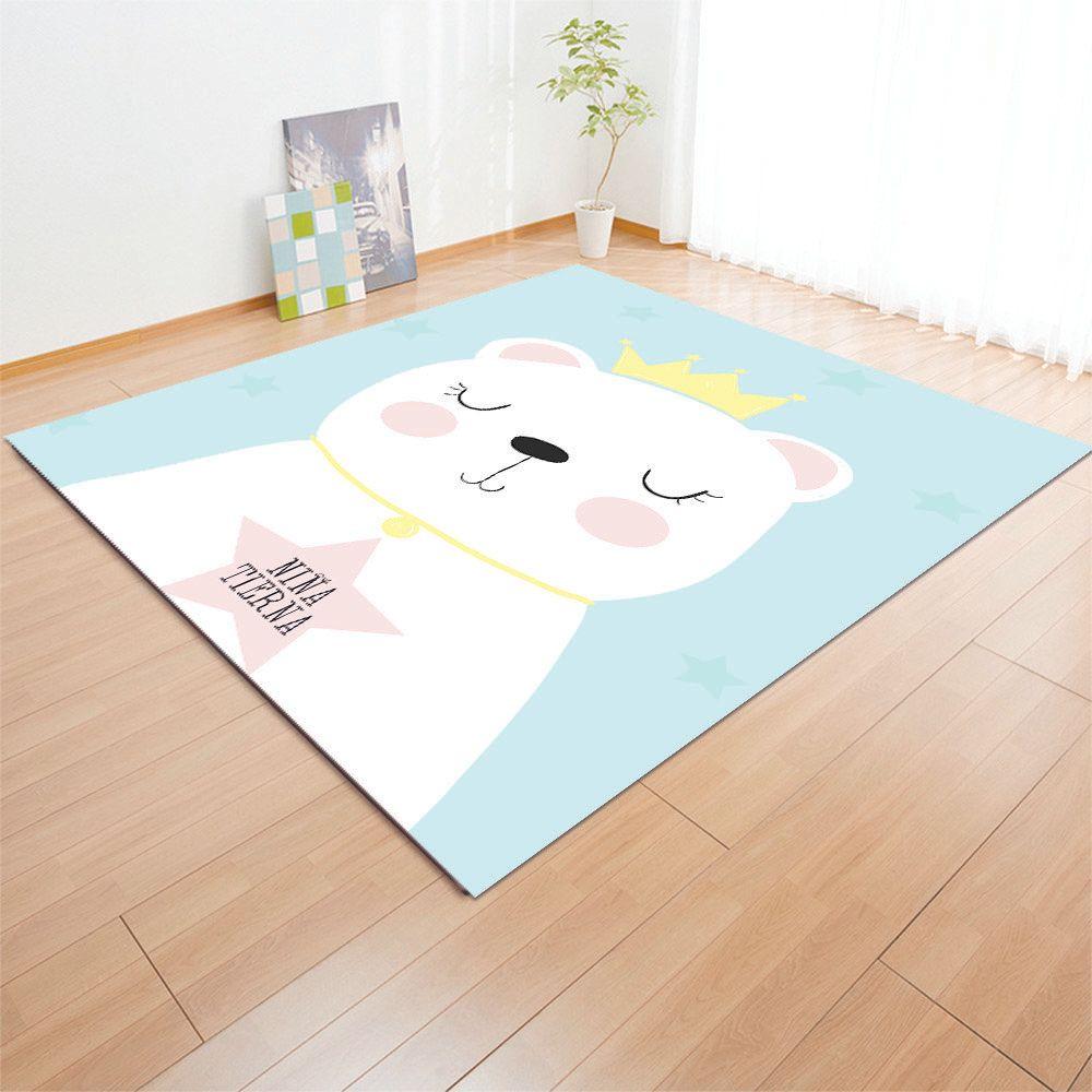 Alfombra Vinílica Infantil Niña Tierna 110x140 cm-1