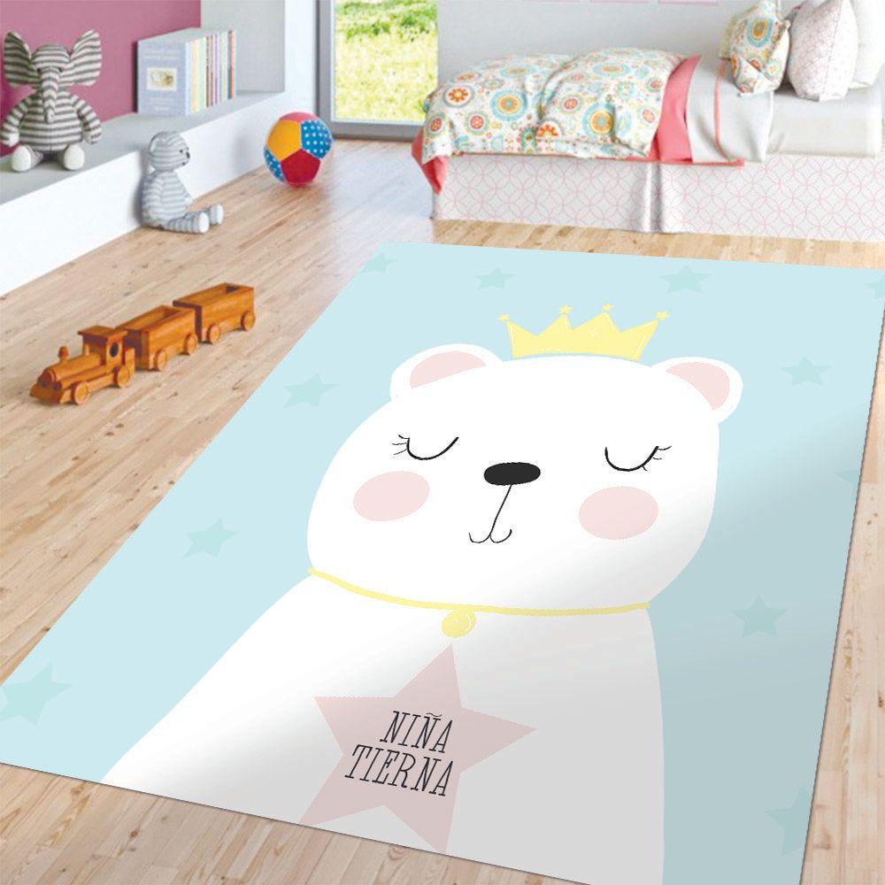 Alfombra Vinílica Infantil Niña Tierna 110x140 cm-2