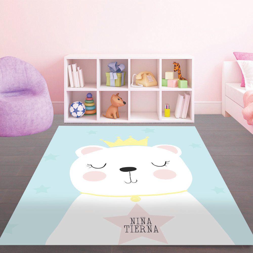 Alfombra Vinílica Infantil Niña Tierna 110x140 cm-3
