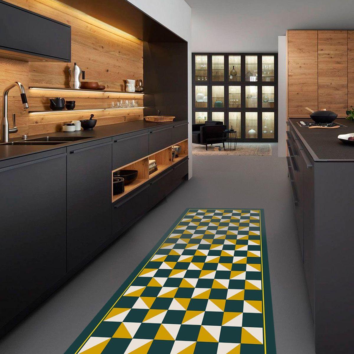 Alfombra Vinílica Living  Tablero Mustard 70x100 cm-3