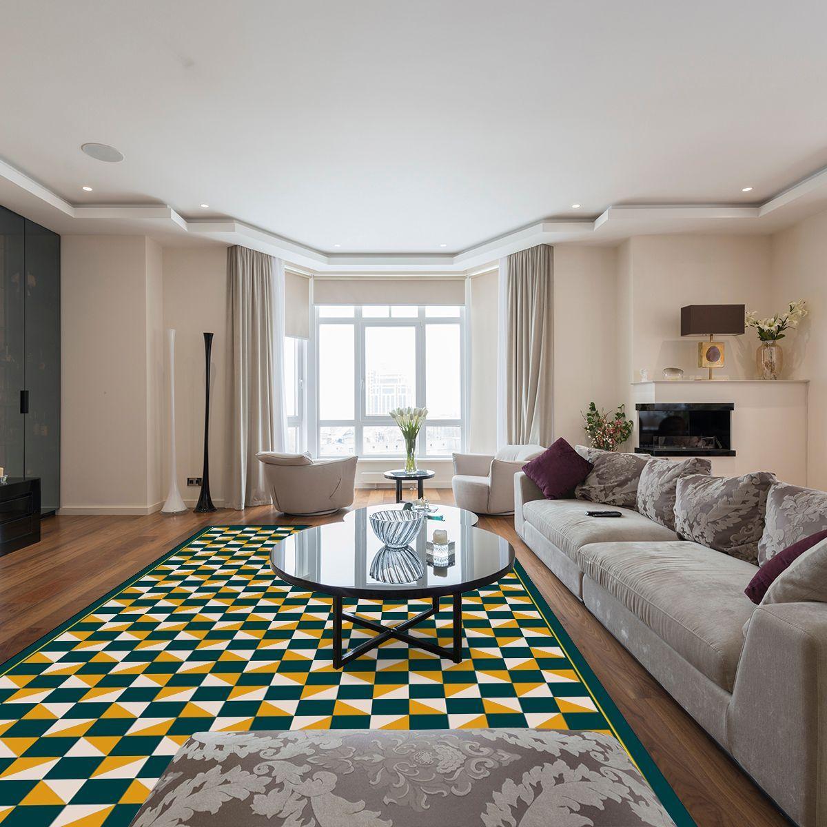 Alfombra Vinílica Living  Tablero Mustard 70x100 cm-8