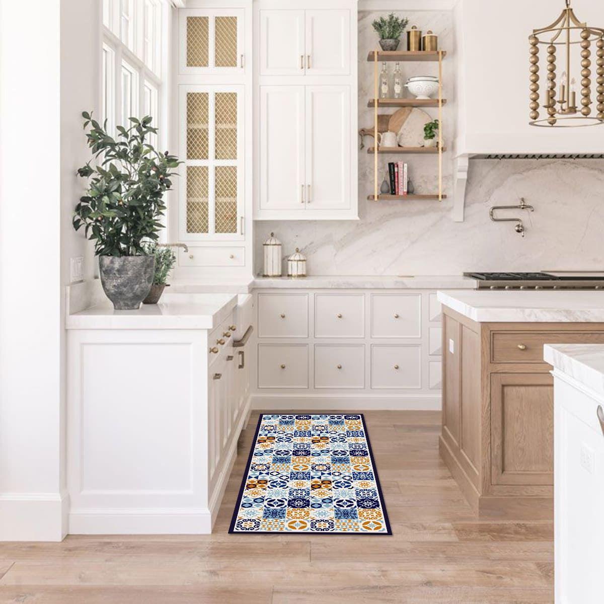 Alfombra Vinílica Cocina Baldosa Mediterránea 50x70 cm-9