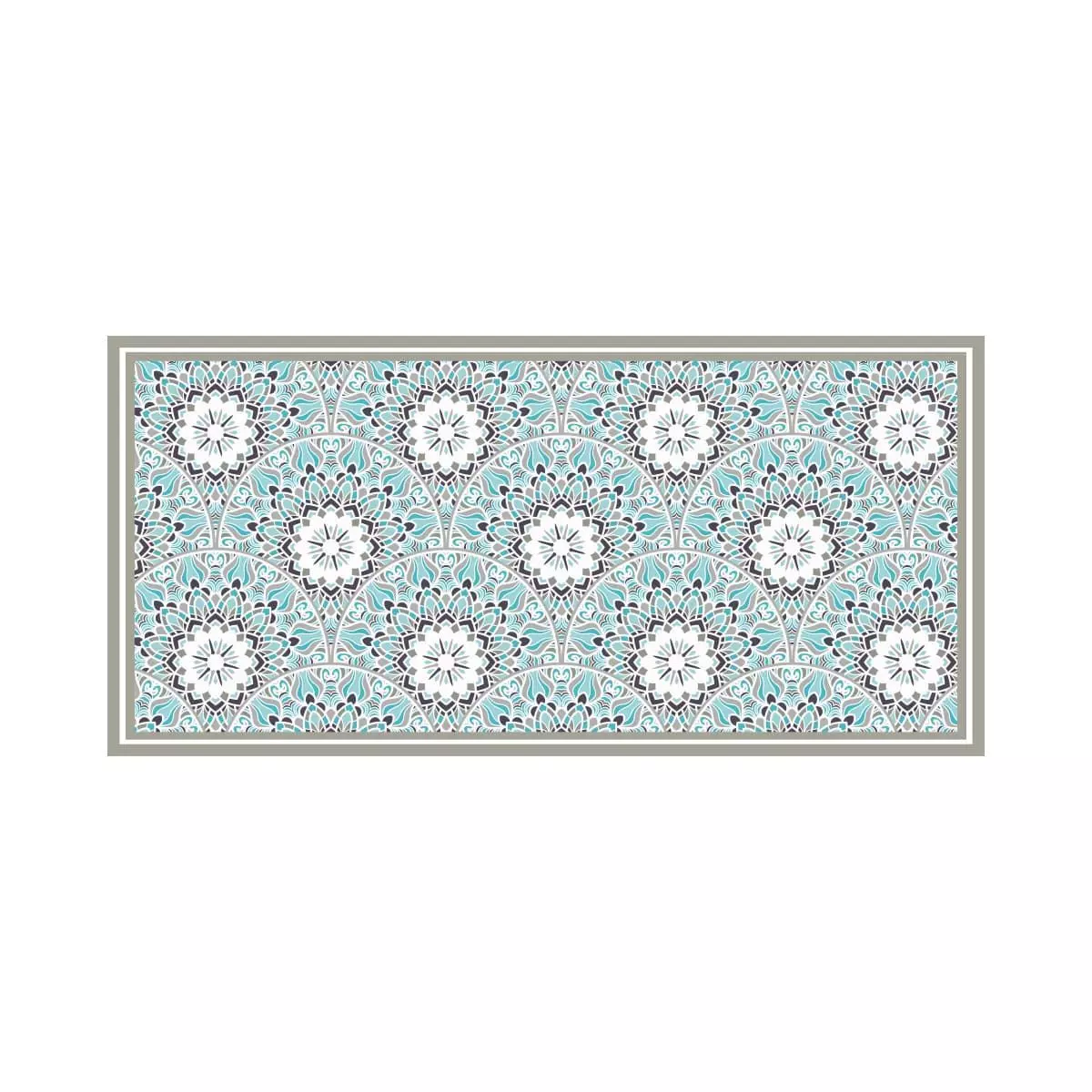 Alfombra Vinílica Living  Mandala Flor 70x140 cm-7