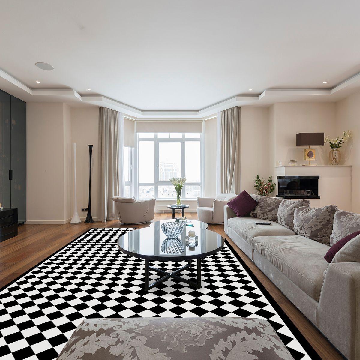 Alfombra Vinílica Living  Rombo Dama Classic 70x140 cm-5