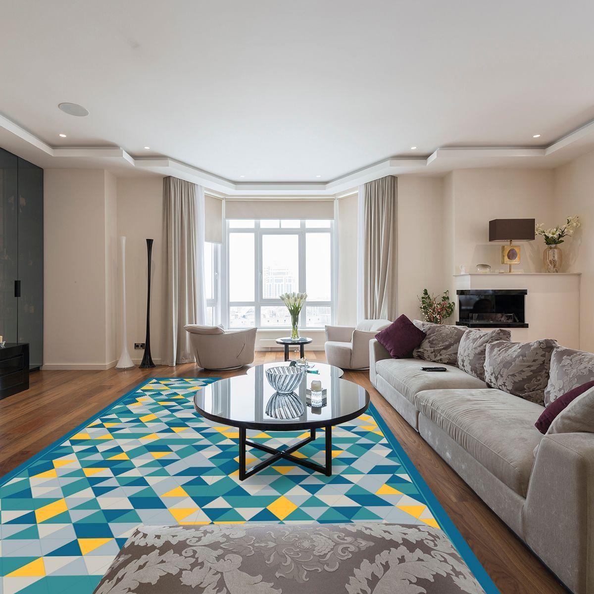 Alfombra Vinílica Living  Prisma Orion Blue 140x160 cm-5