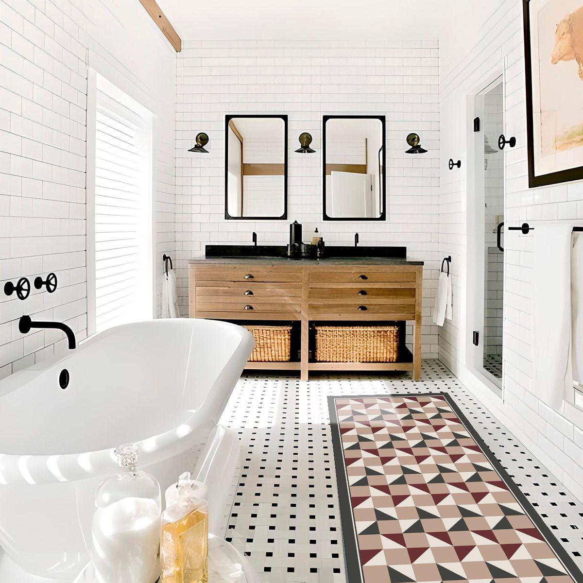 Alfombra Vinílica Living  Tablero Redwood 70x140 cm-4