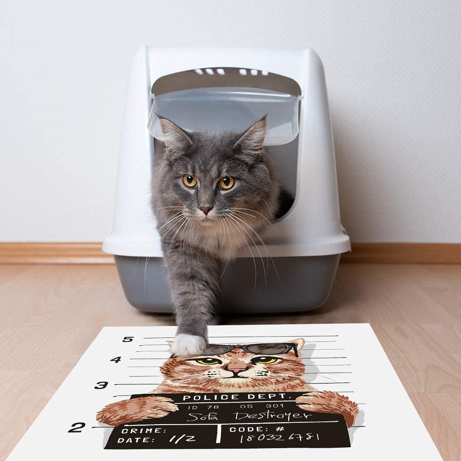 Alfombra Vinílica Pet Bad Cool Cat  70x70 cm-2