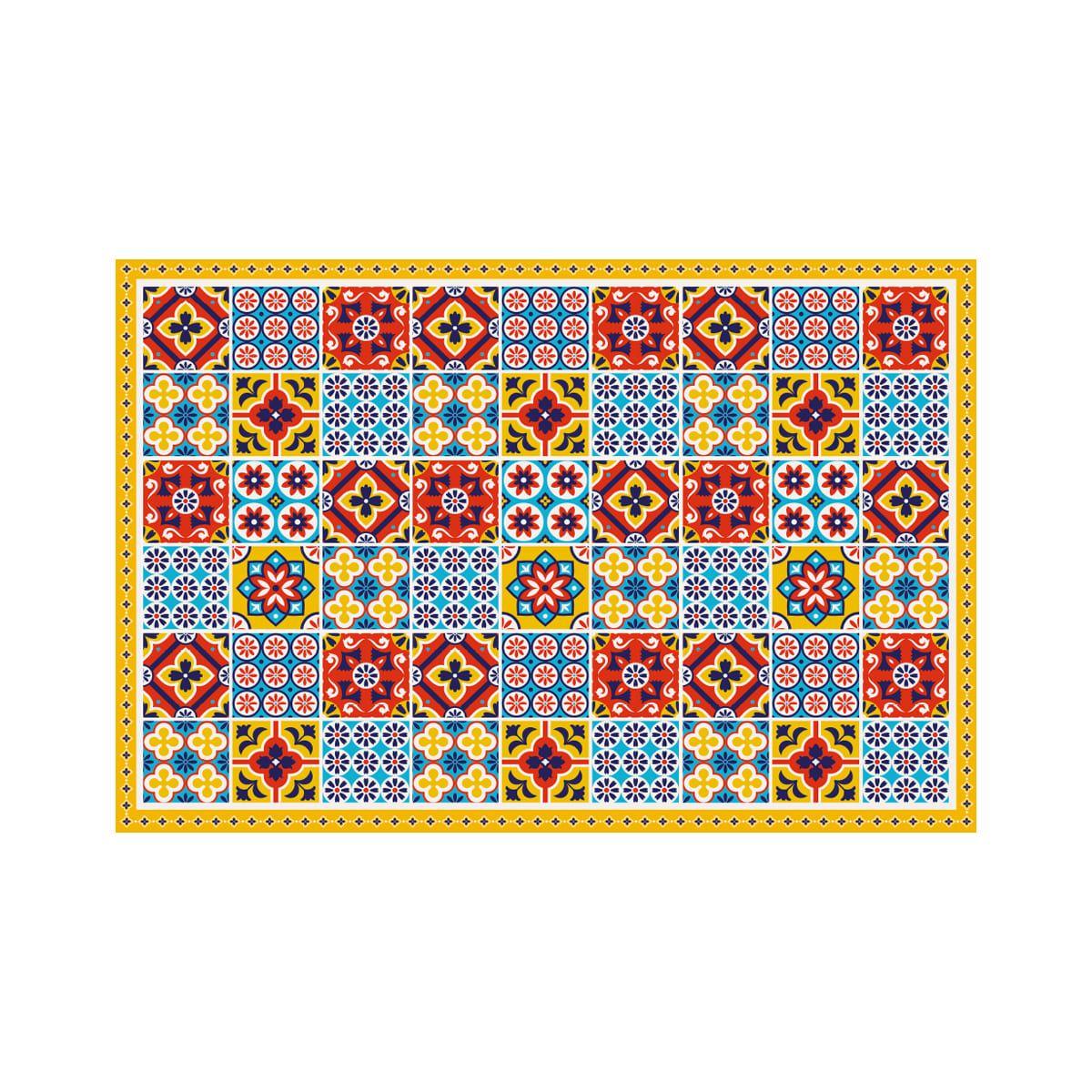 Alfombra Vinílica Cocina Baldosa Portuguesa 70x140cm-4