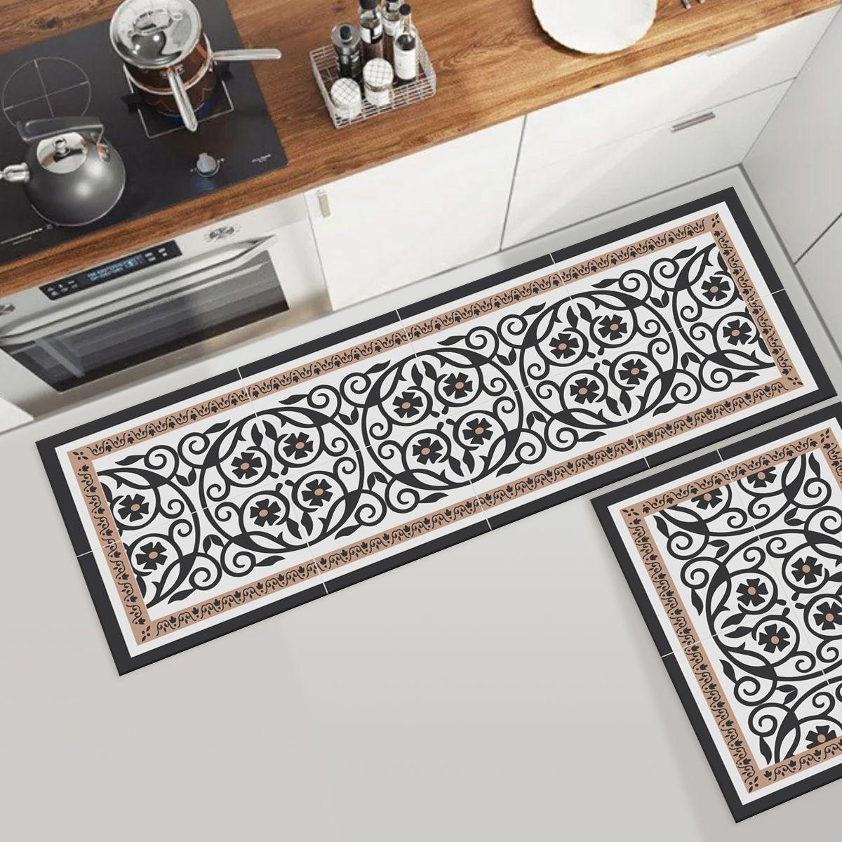 Set 2 Alfombras de Cocina Flor de Atenas-0