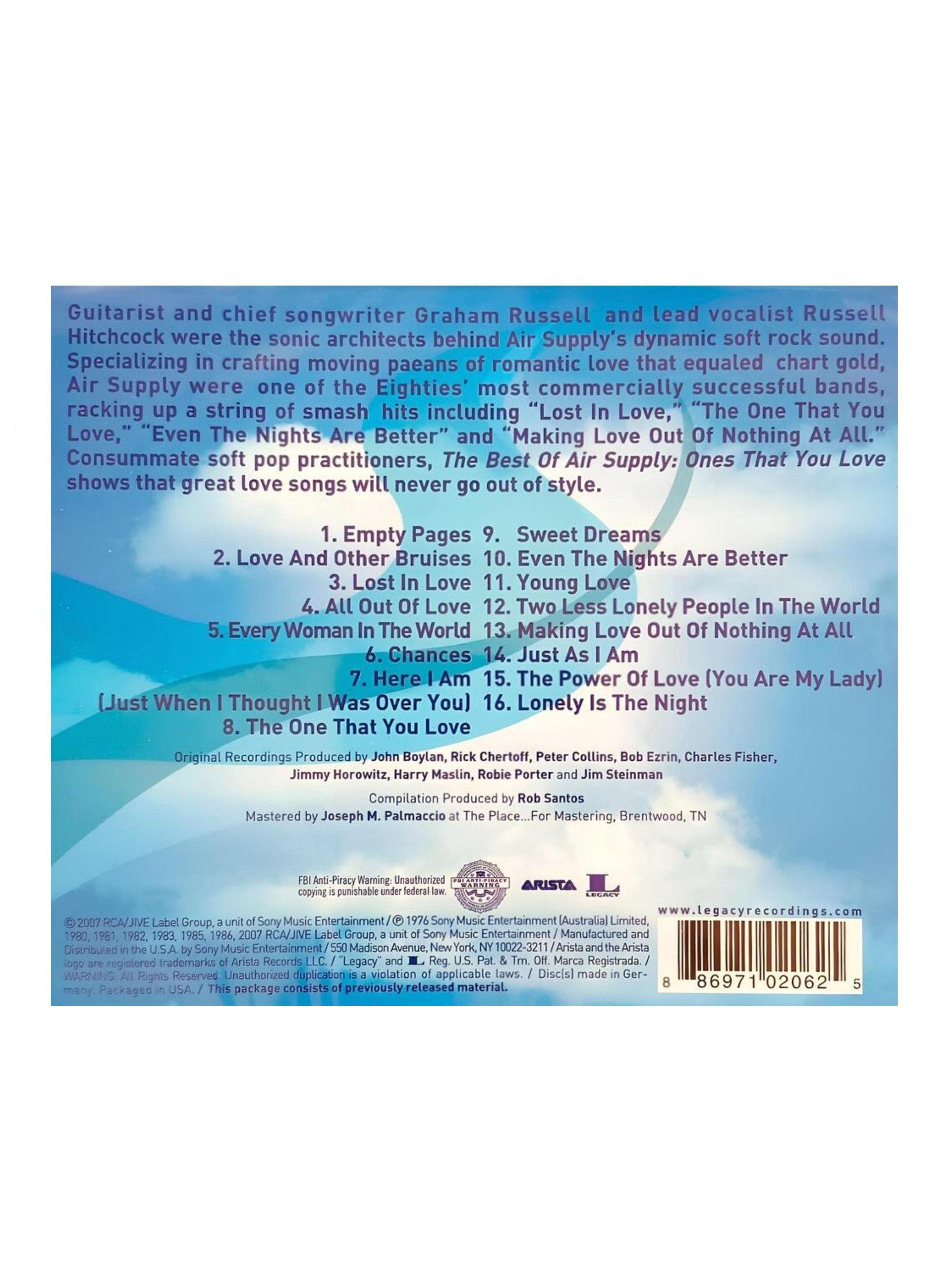 CD - Air Supply - The Best Of Air Supply: Ones That You Love-1