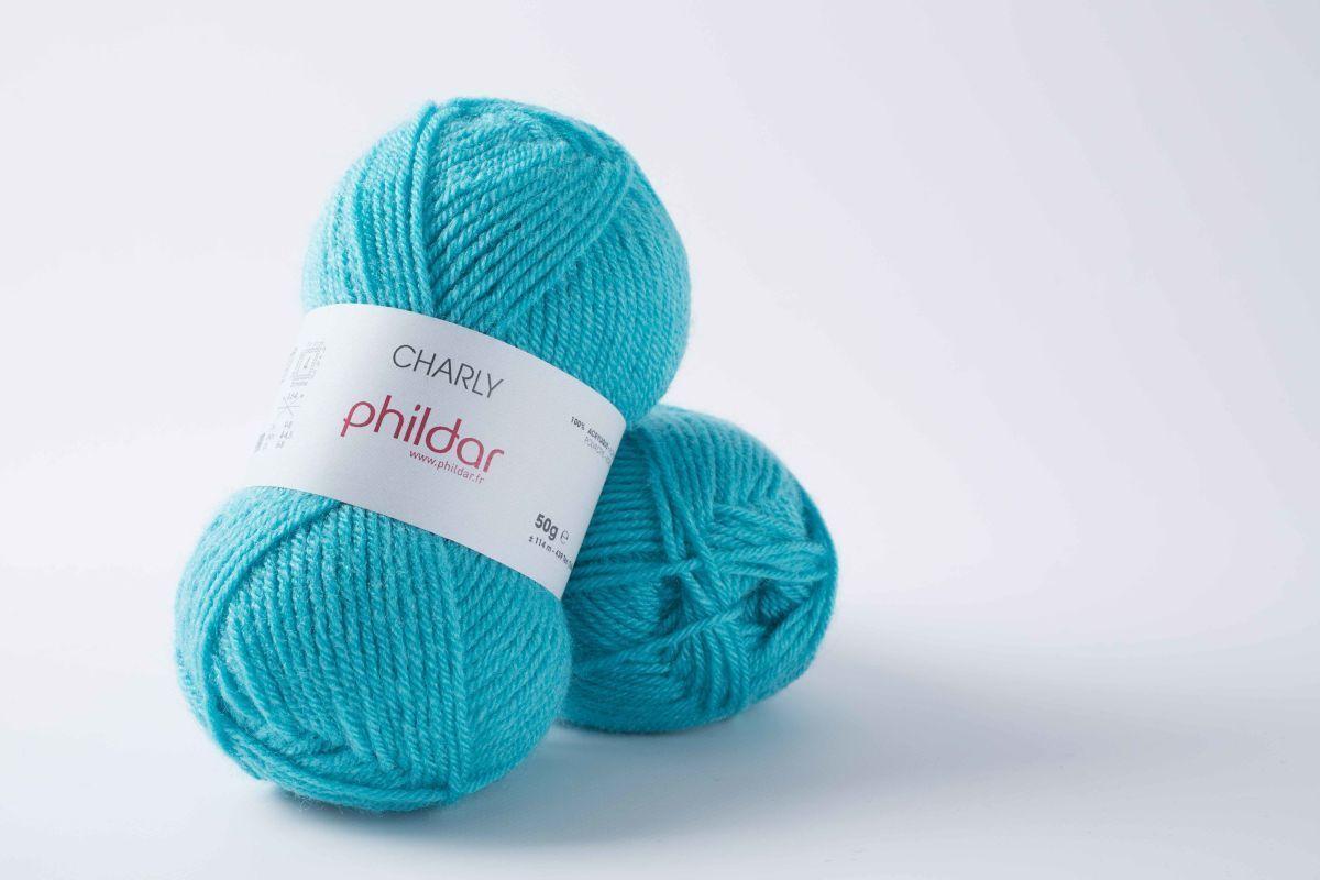 Dos ovillos lana charlie 100% acrílico turquoise-0