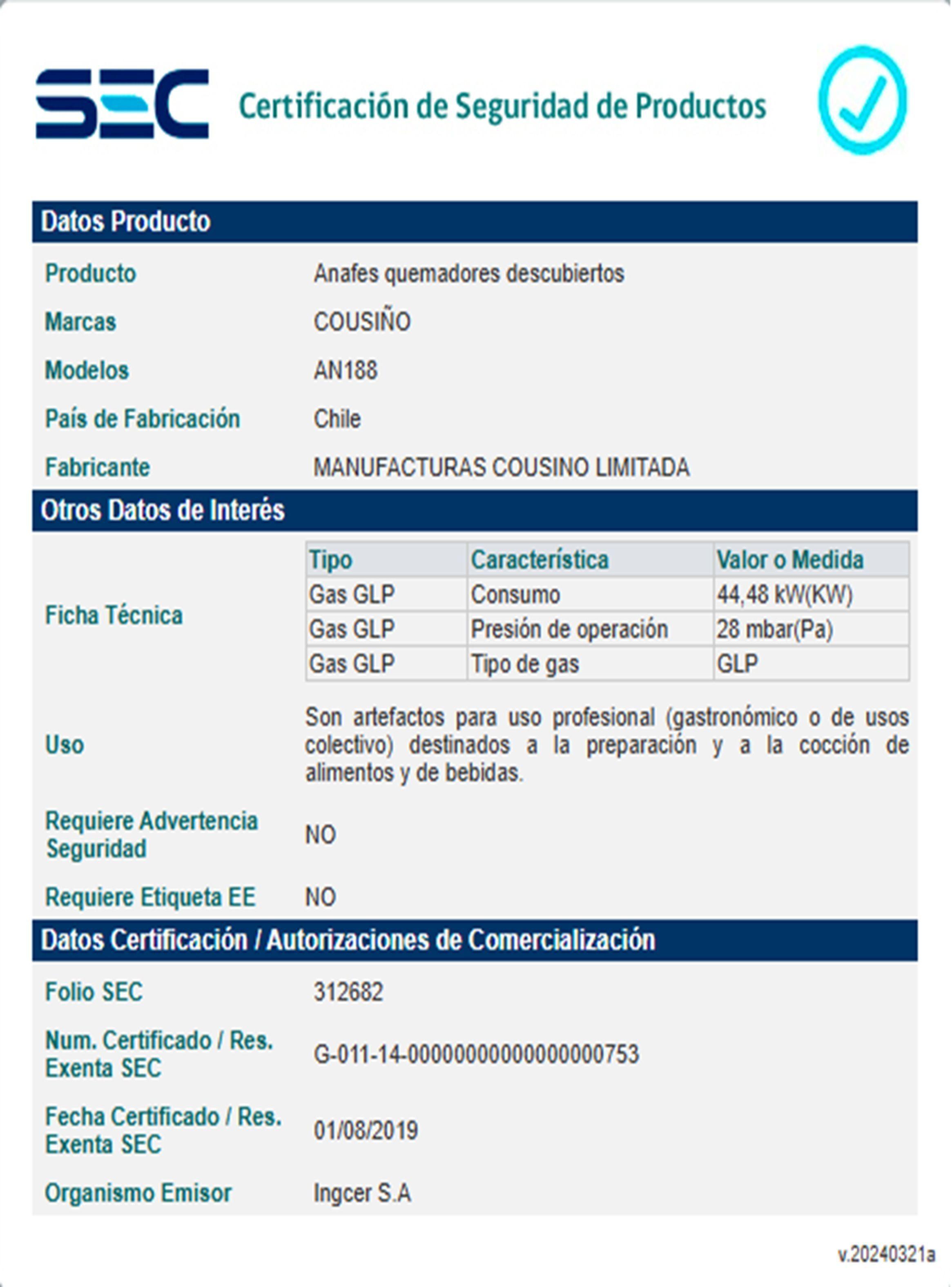 ANAFE INDUSTRIAL A GAS 8 PLATOS CON PARRILLAS EN FIERRO MACIZO DE 34×34 CM.-2