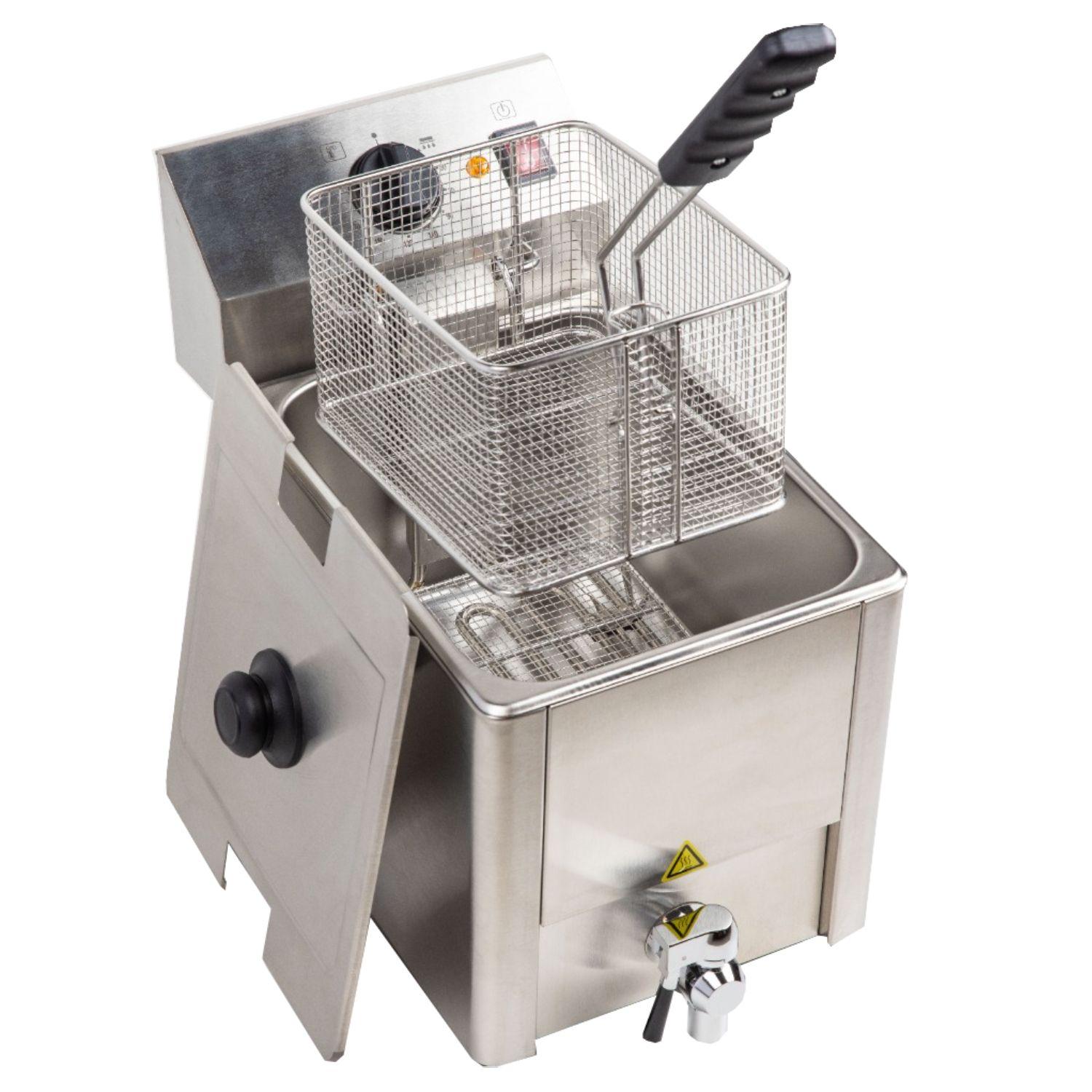 FREIDORA ELECTRICA ECOBECK KFE-8 HQ LINEA TOP, CON DESPICHE | Plata-0