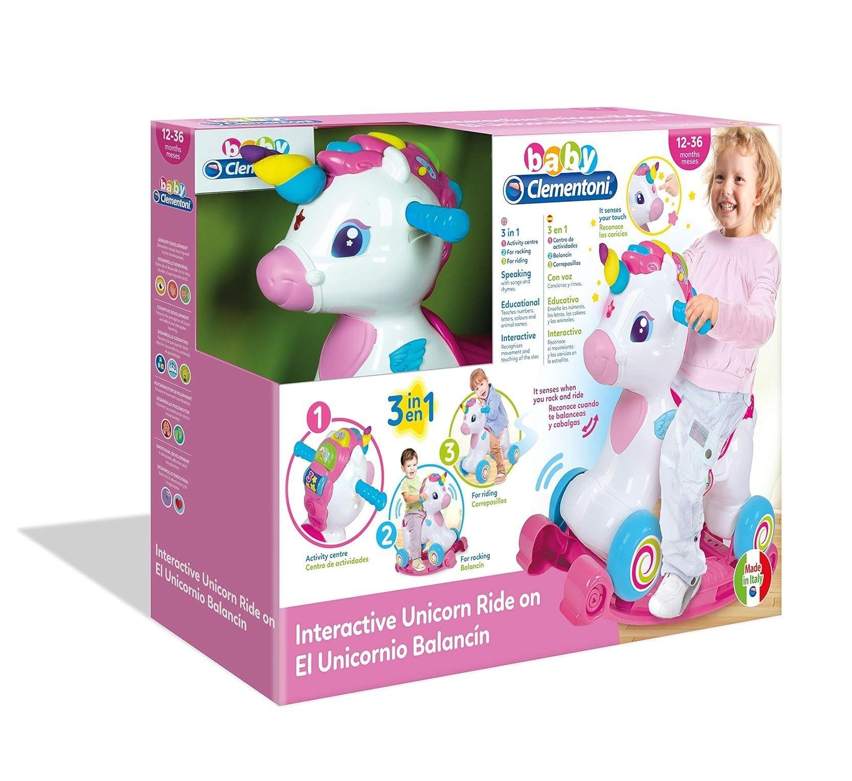 Balancin Unicornio Baby Clementoni Juegos Interactivos para niños-5