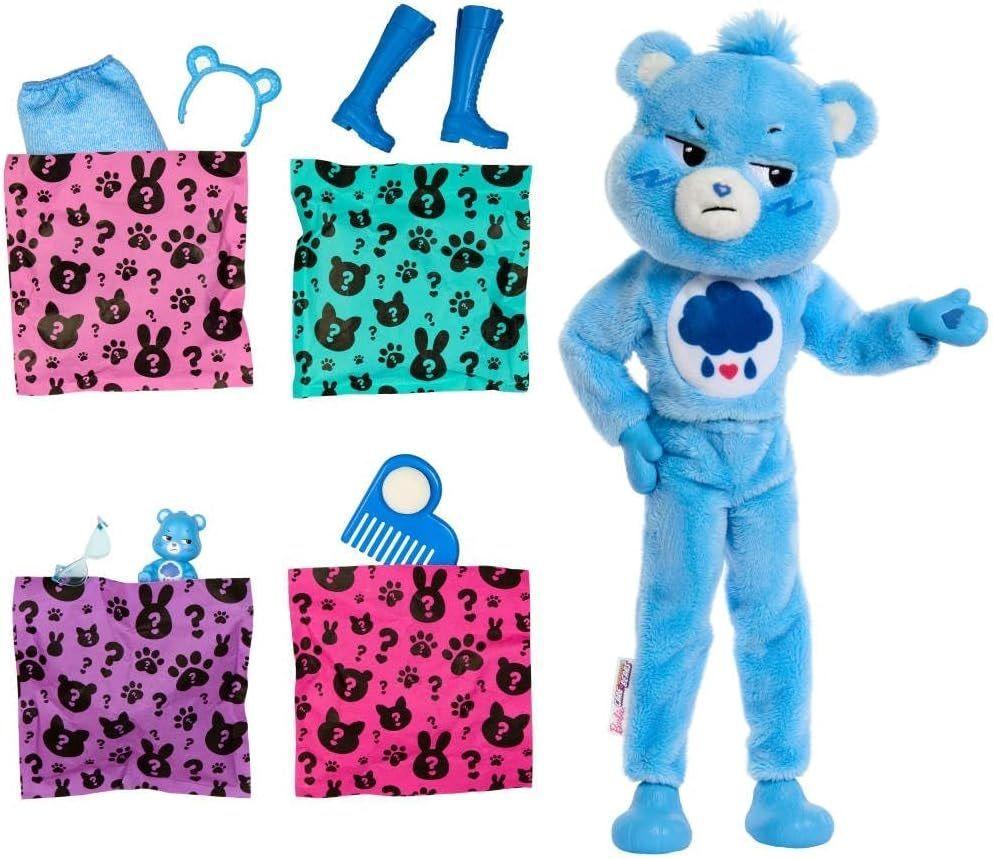 Muñeca Barbie Cutie Reveal Care Bears Series Disfraz de oso Cheer Blue - 10 Sorpresas-2