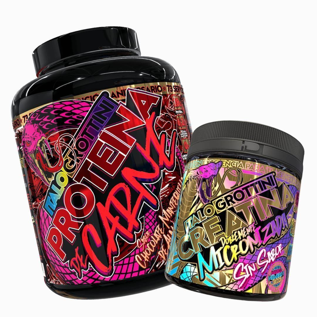 CREATINA MONOHIDRATADA 300 GR PACK PROTEINA DE CARNE 2,3 KG I.G-0