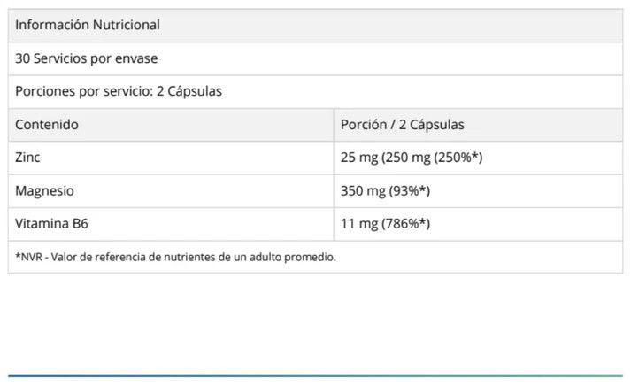 ZINC, MAGNESIO Y VITAMINA B6 60 CAPSULAS -DY NUTRITION-2