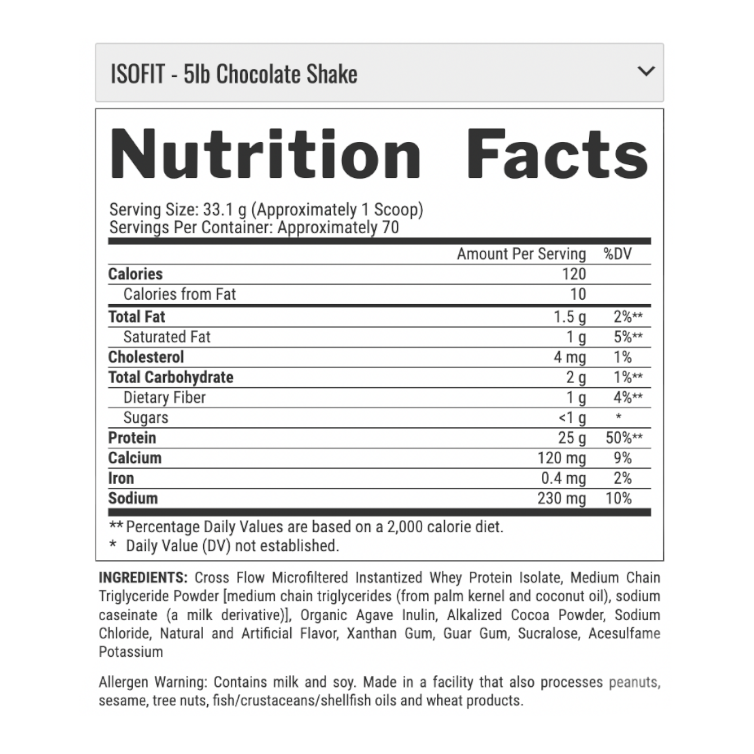ISOFIT 5.1 LBS CHOCOLATE SHAKE -1