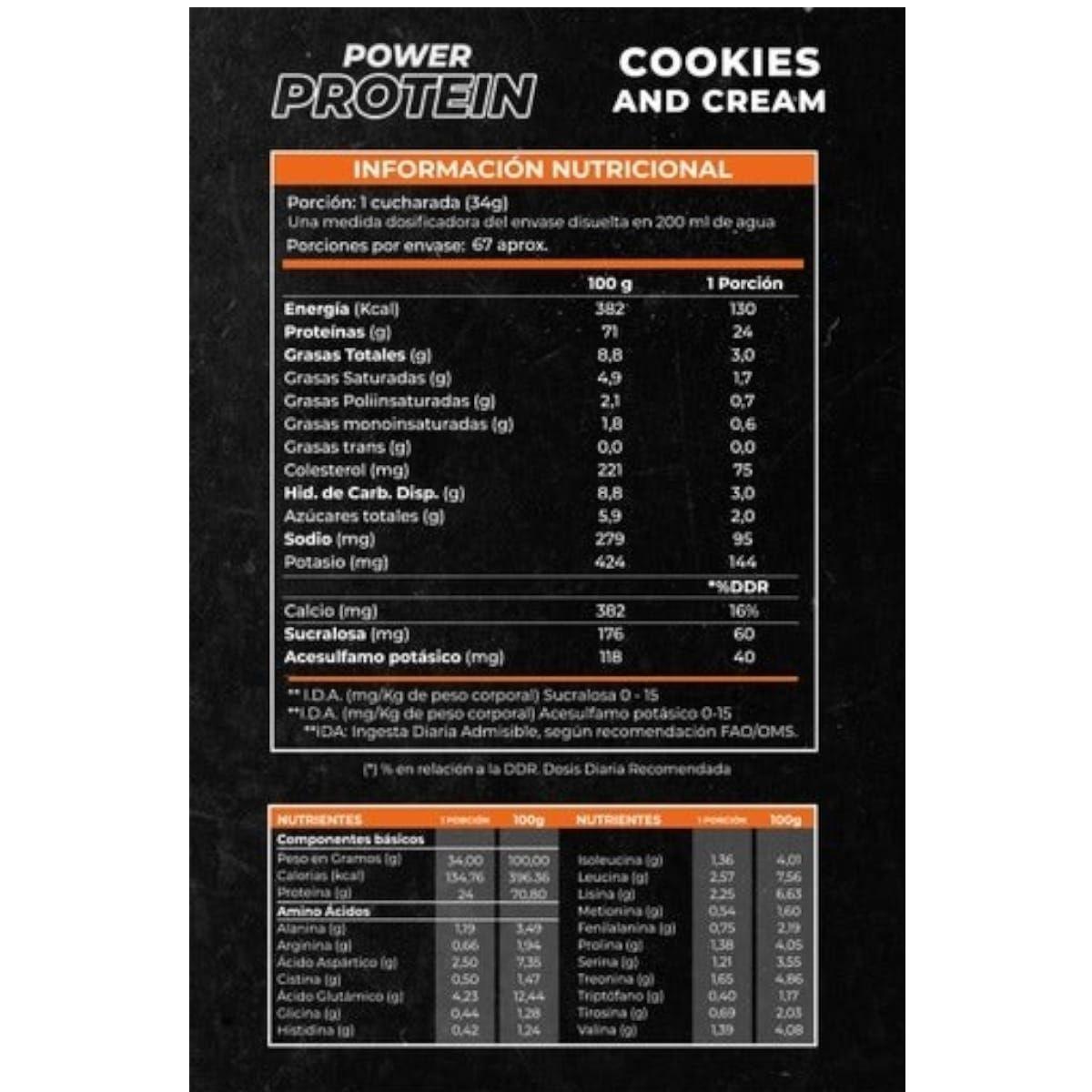 PACK PROTEINA POWER PROTEIN 5LBS COOKIES  + CREATINA + SHAKER - ORXFIT-1