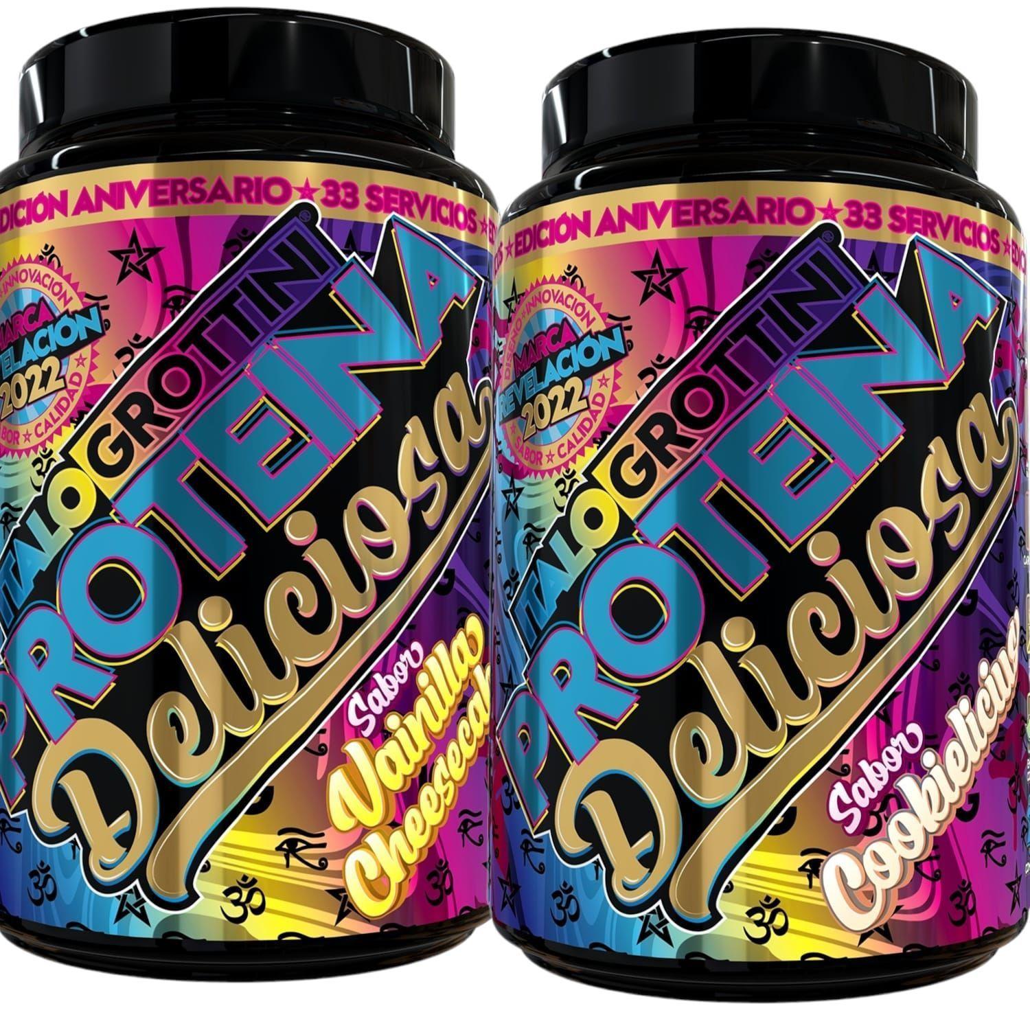 2 PROTEINAS WHEY DELICIOSA 2,3 LB - VAINILLA Y  COOKIELICIUS-0