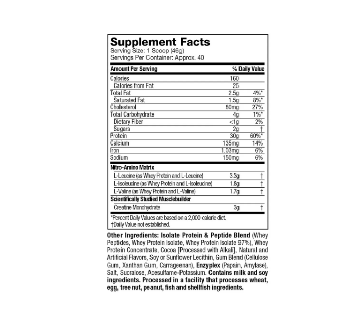 Proteina Nitro Tech Performance Series - 4LB - Cookies & Cream-1