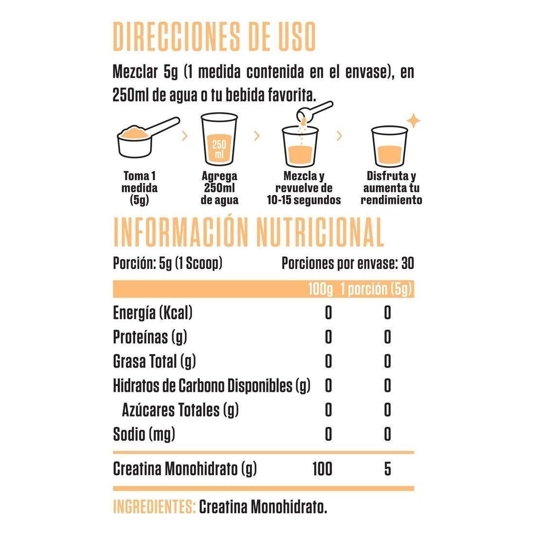 CREATINA MONOHIDRATADA 150GR SIN SABOR - SPORTNUTRISHOP-1
