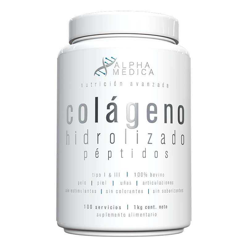COLAGENO HIDROLIZADO PEPTIDOS 1KILO 100 SV - ALPHA MEDICA-0