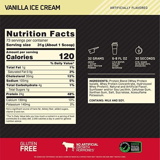PROTEINA GOLD STANDARD 100% WHEY 5LB VAINILLA - OPTINUM NUTRITION-1