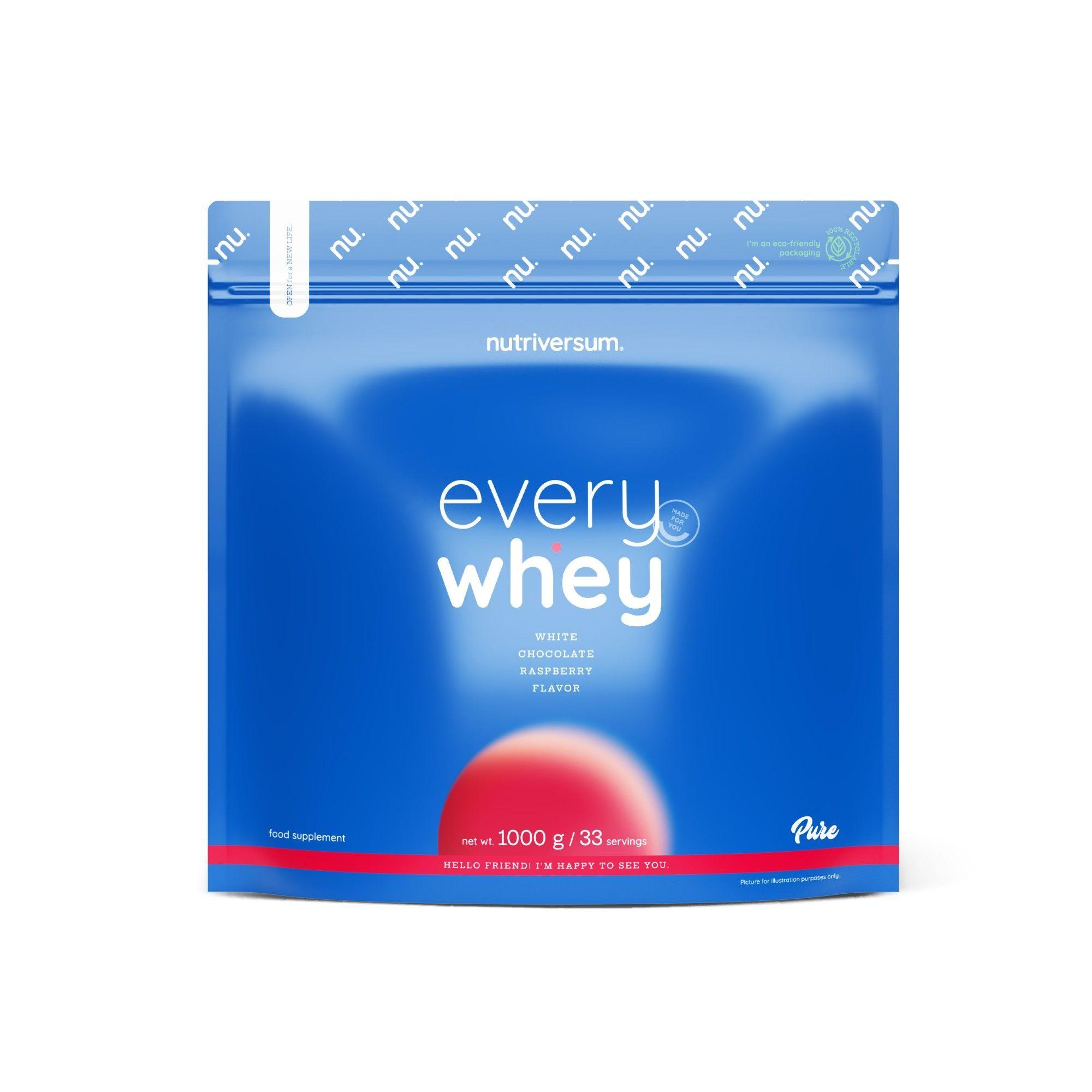 PROTEINA EVERY WHEY WHITE CHOCOLATE RASPBERRY 1000GR 33 SERVICIOS - NUTRIVERSUM-1
