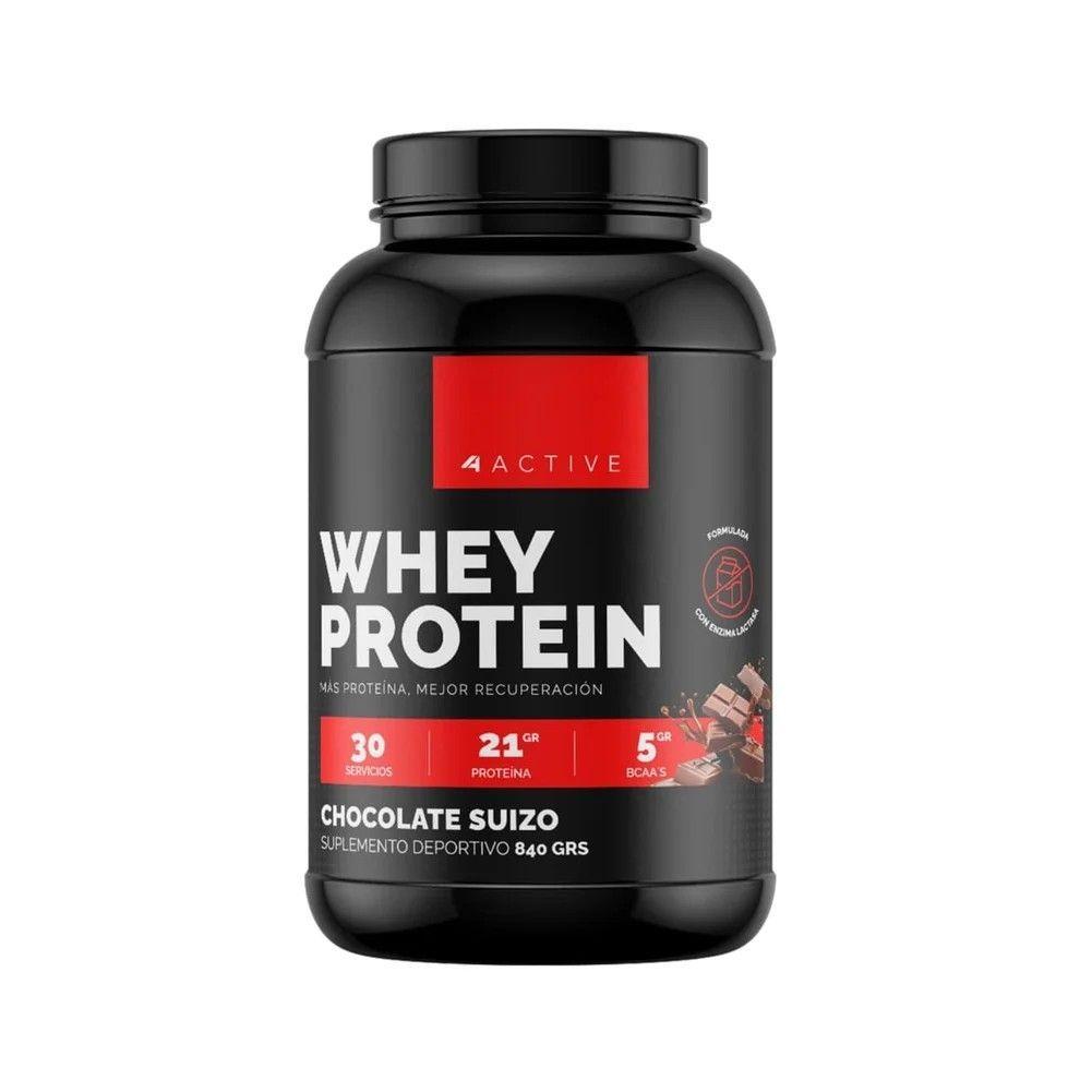 PROTEINA WHEY 30SV 840GR CHOCOLATE SUIZO - 4ACTIVE-2