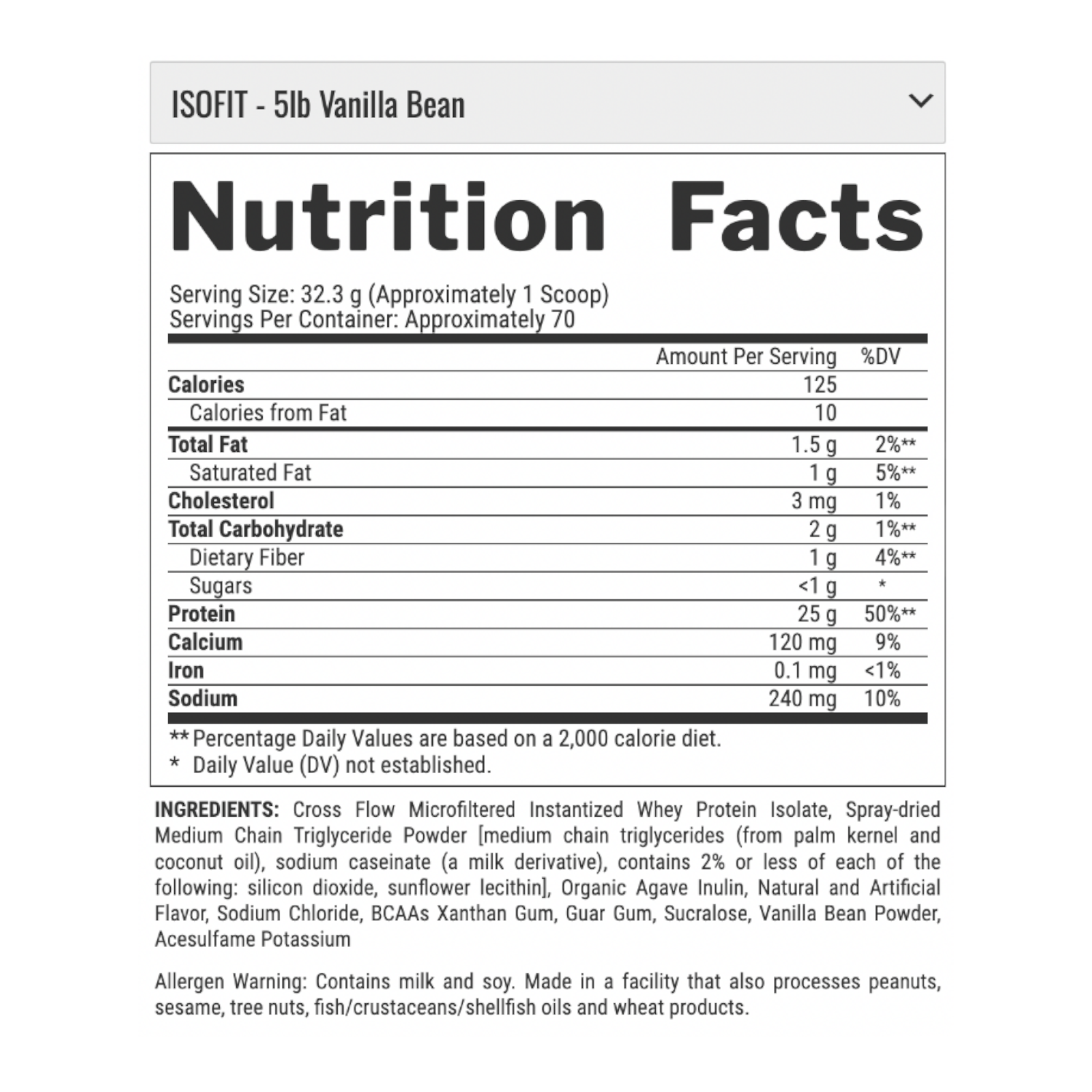 ISOFIT 5.1 LBS VAINILLA BEAN -1