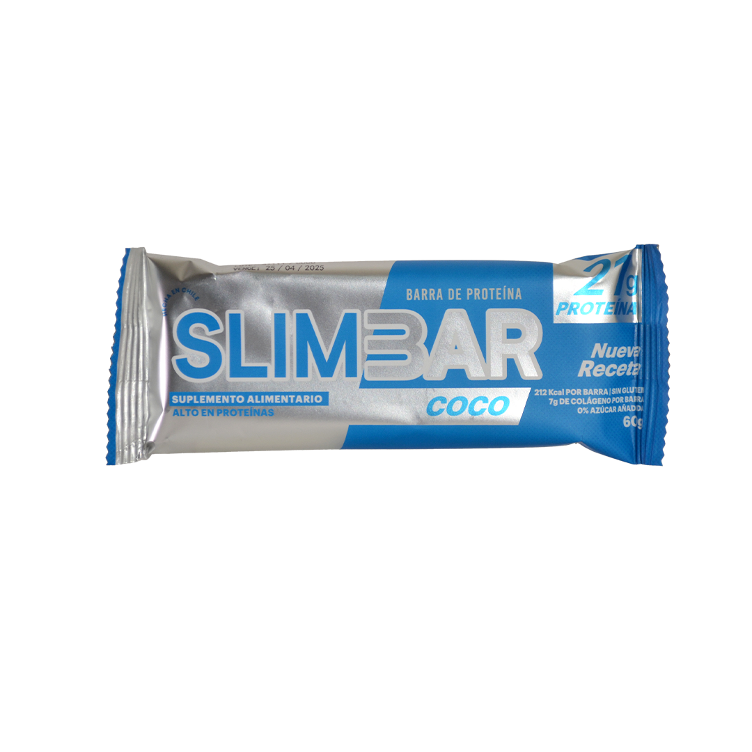Box 12 Barras de proteína 20gr de proteína 60gr Slimbar Coco-2