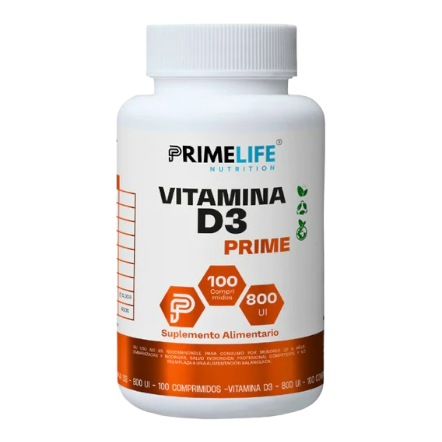 VITAMINA D3 PRIME 800UI 100 COMPRIMIDOS –PRIMELIFE-0