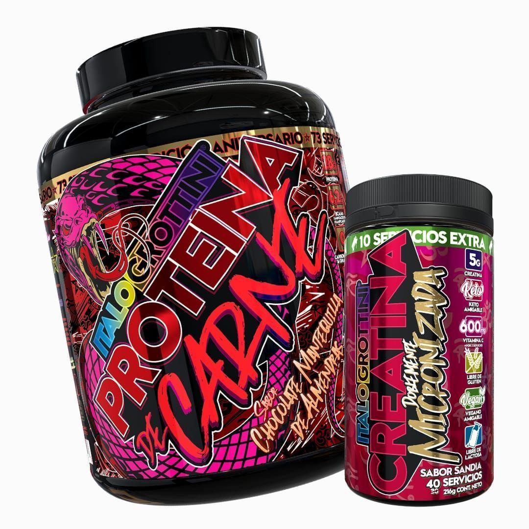 PROTEINA DE CARNE - 5,2 LIBRAS – 73SV CHOCOLATE + CREATINA 40SV SANDIA-0