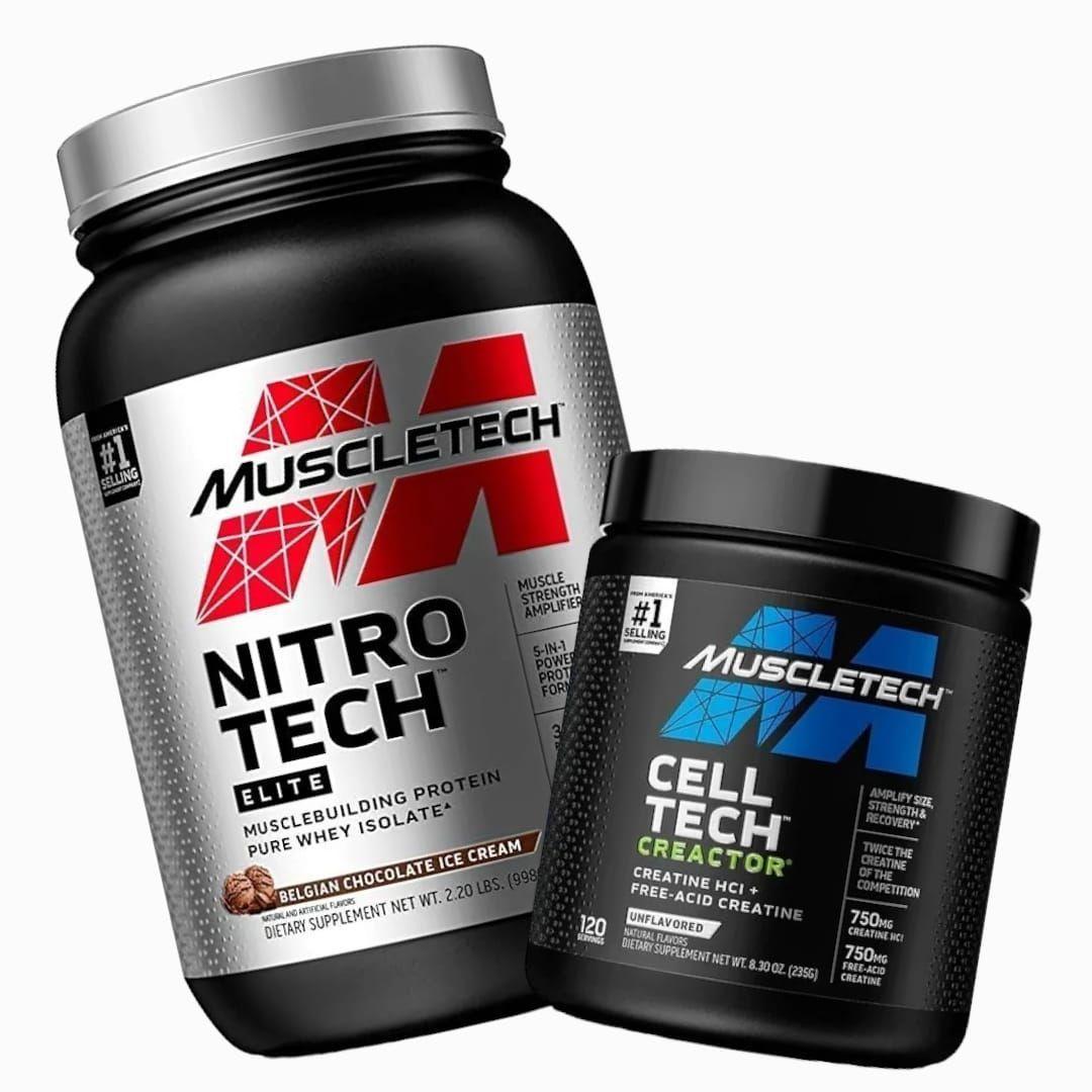 PACK PROTEINA NITRO TECH ELITE CHOCOLATE 1KG + CREATINA 120 SV S/SABOR-0