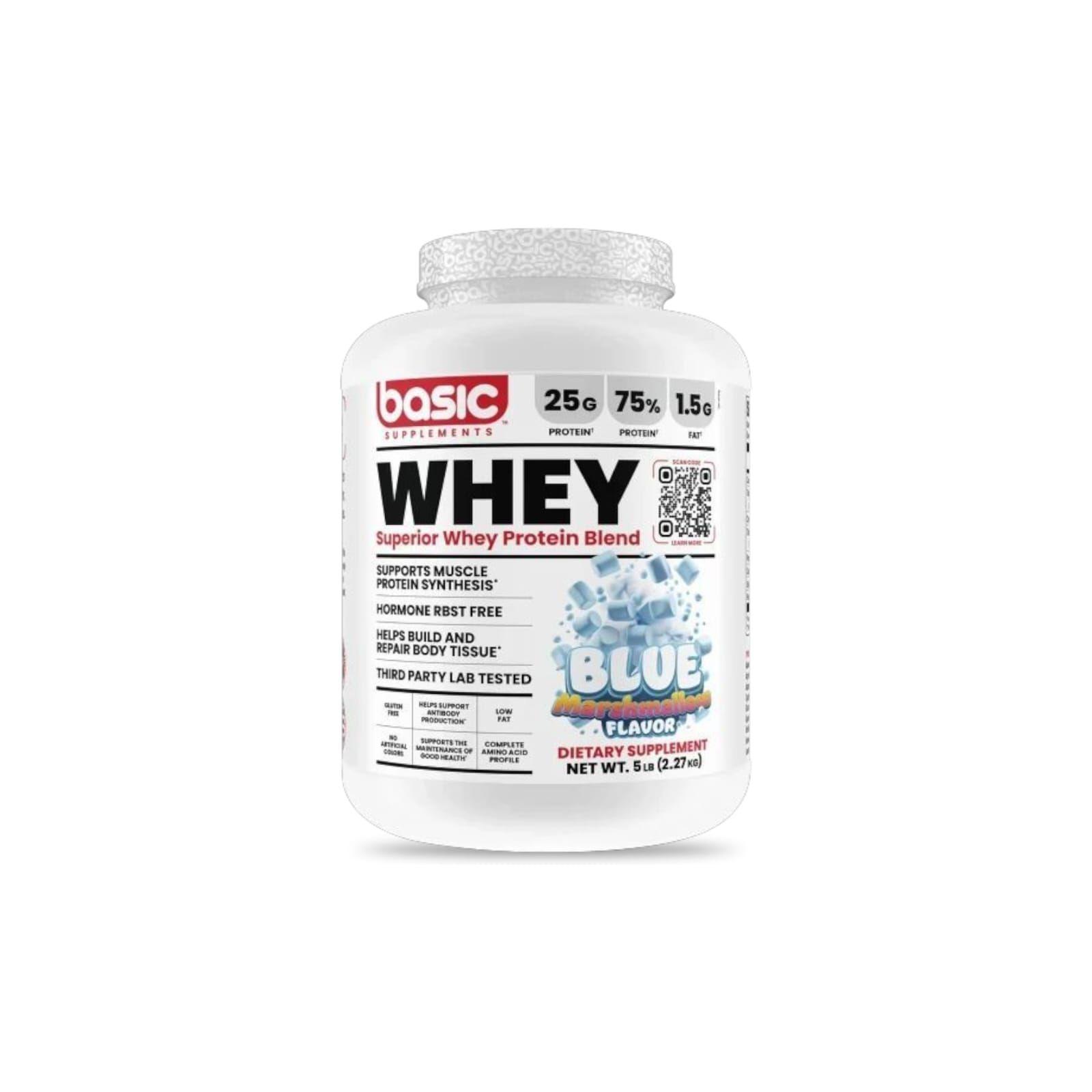 PROTEINA WHEY 5LBS 68 SERVICIOS BLUE MARSHMALLOW - BASIC-0