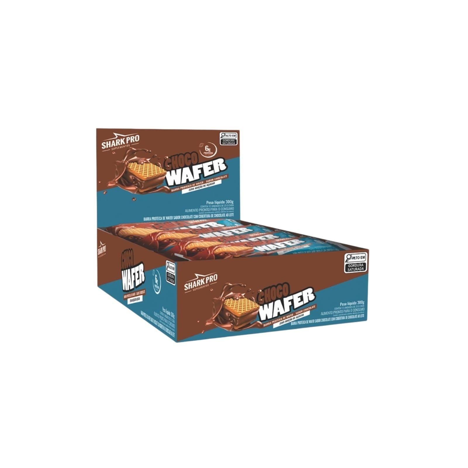 PACK 12 WAFER PROTEICO 25G CHOCOLATE - SHARK PRO-0