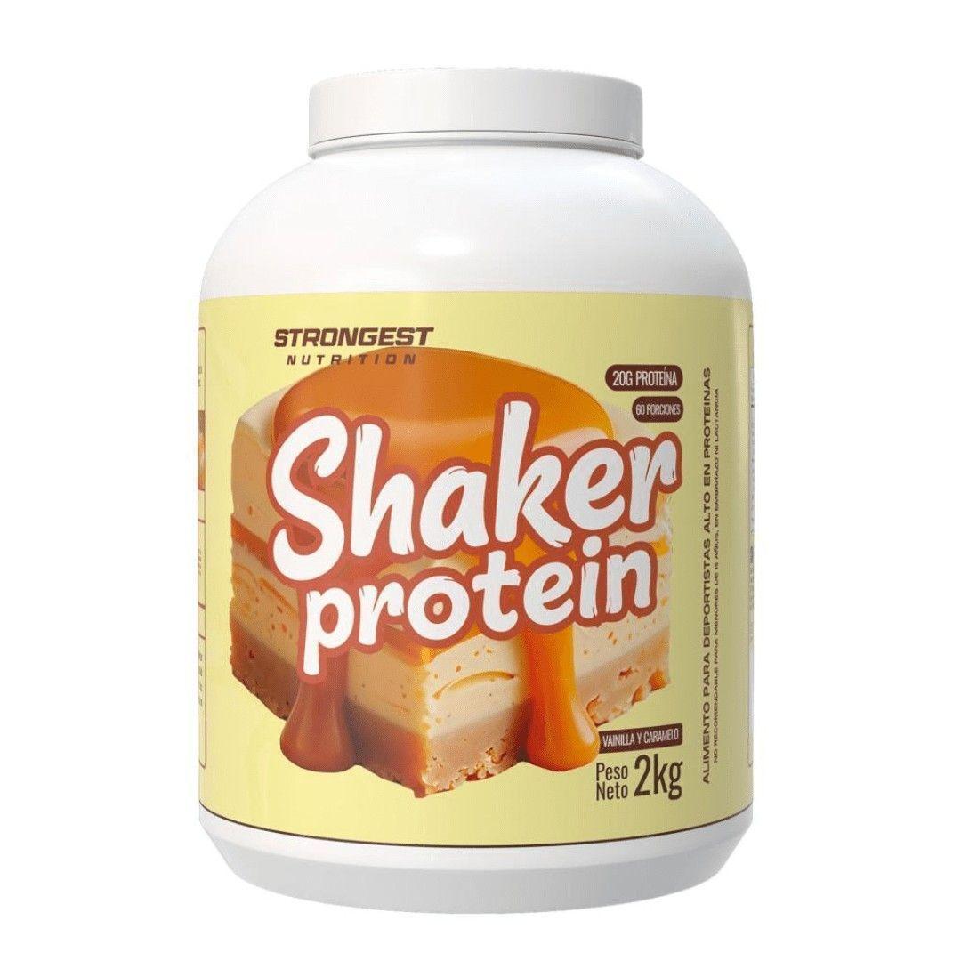 PROTEINA SHAKER 2KG 60SERV VAINILLA CARAMELO - STRONGEST-1