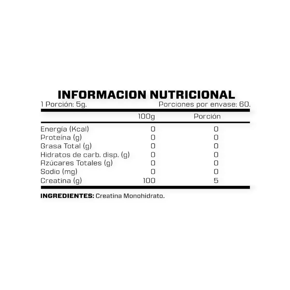 Creatina Monohidratada 300gr 60 Servicios - Briahlabs-1