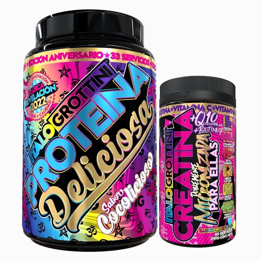 Proteína Whey Deliciosa 2,3 Lb + Creatina 40sv Candy pop-0