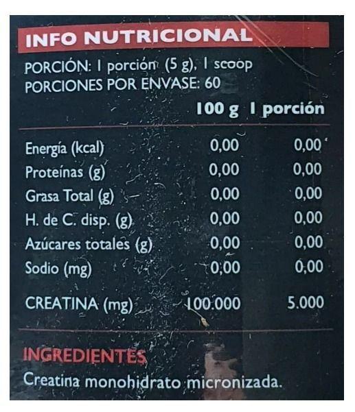CREATINA MONOHIDRATADA MY NUTRITION 60SV-1