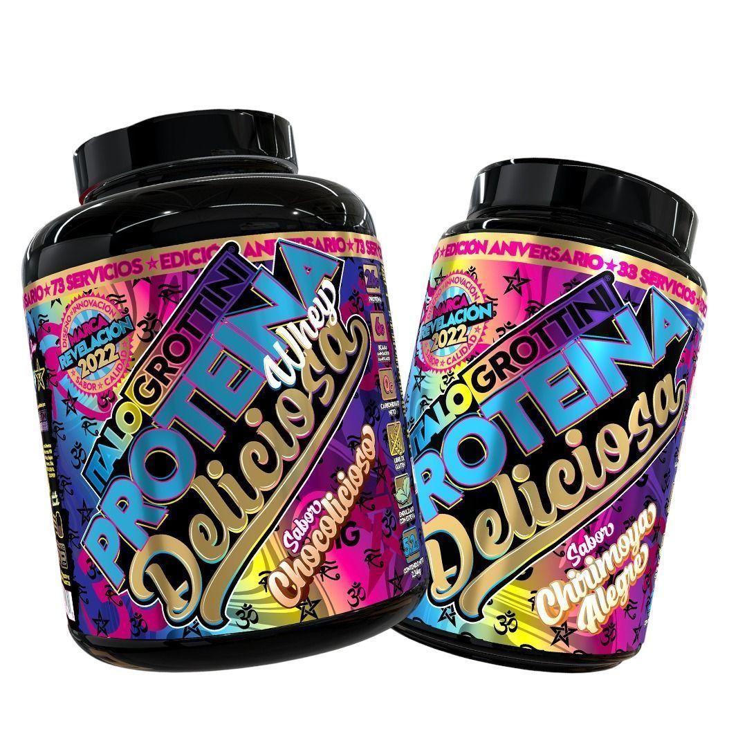 PACK PROTEINAS WHEY 5LB  + 2LB CHOCOLICIOSO - CHIRIMOYA-0