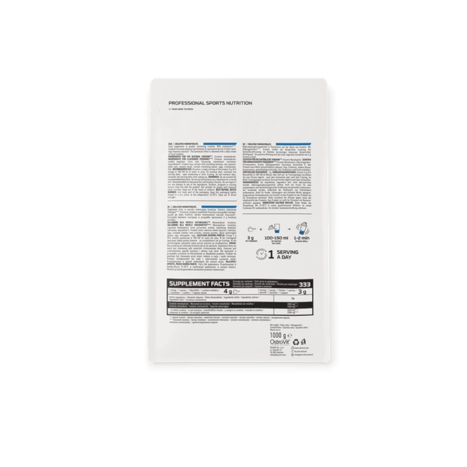 CREATINA MONOHIDRATADA 1KG - OSTROVIT-1